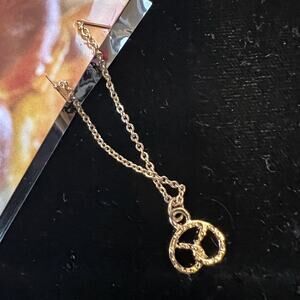 Pretzel necklace gold tone NWT Octoberfest